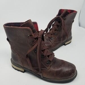 Kodiak Women's Canora Plaid Waterproof Leather Ankle Boots Black Size 7US